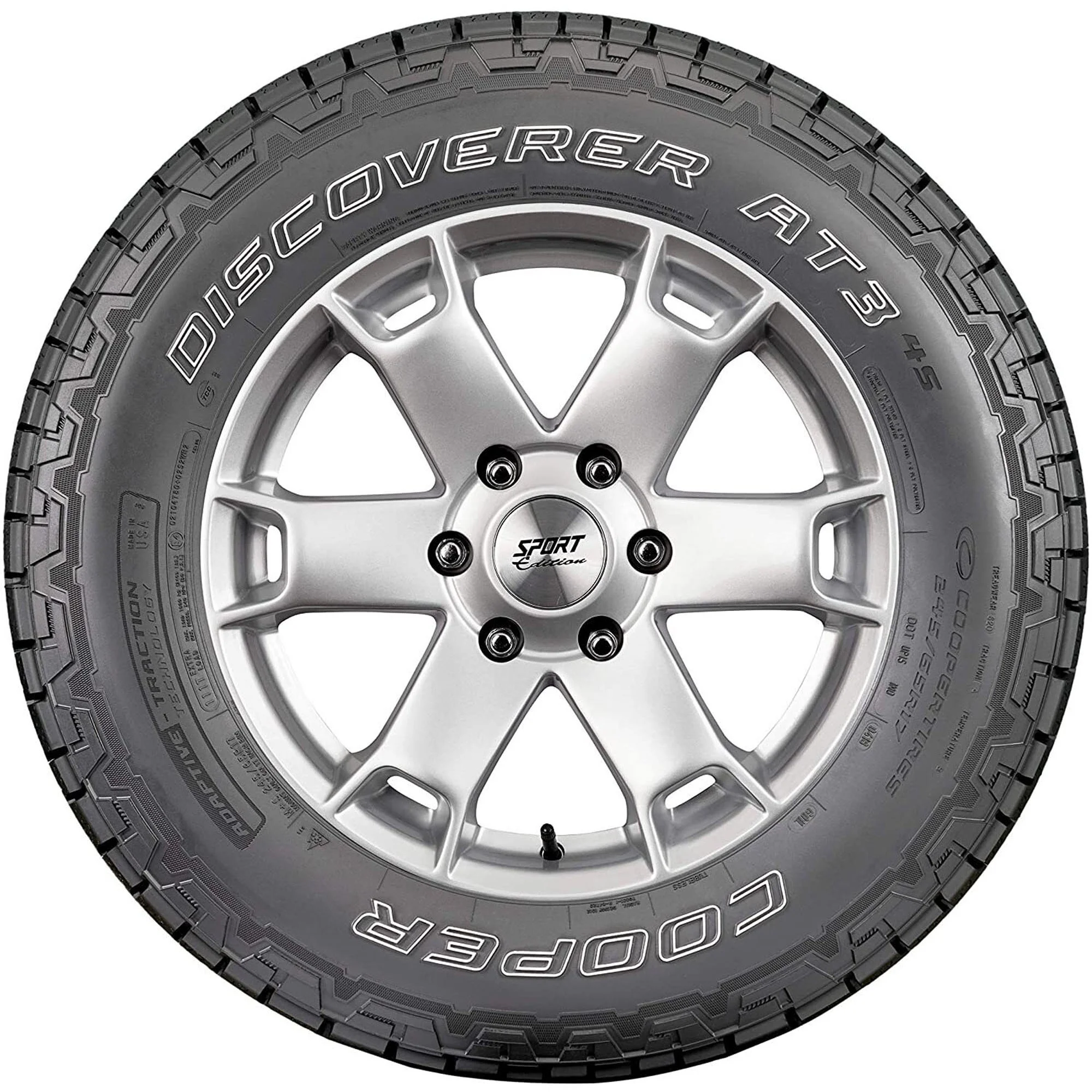 Cooper Discoverer AT3 4S All-Terrain Tire - 265/70R17 115T Fits: 2014-18 Chevrolet Silverado 1500 WT, 2010-21 GMC Sierra 1500 SLE