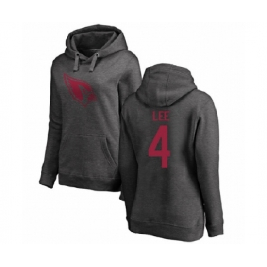 Football Women's Arizona Cardinals #4 Andy Lee Ash One Color Pullover Hoodie
