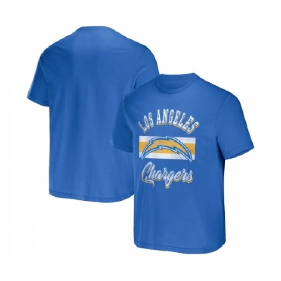 Men's Los Angeles Chargers Light Blue x Darius Rucker Collection Stripe T-Shirt