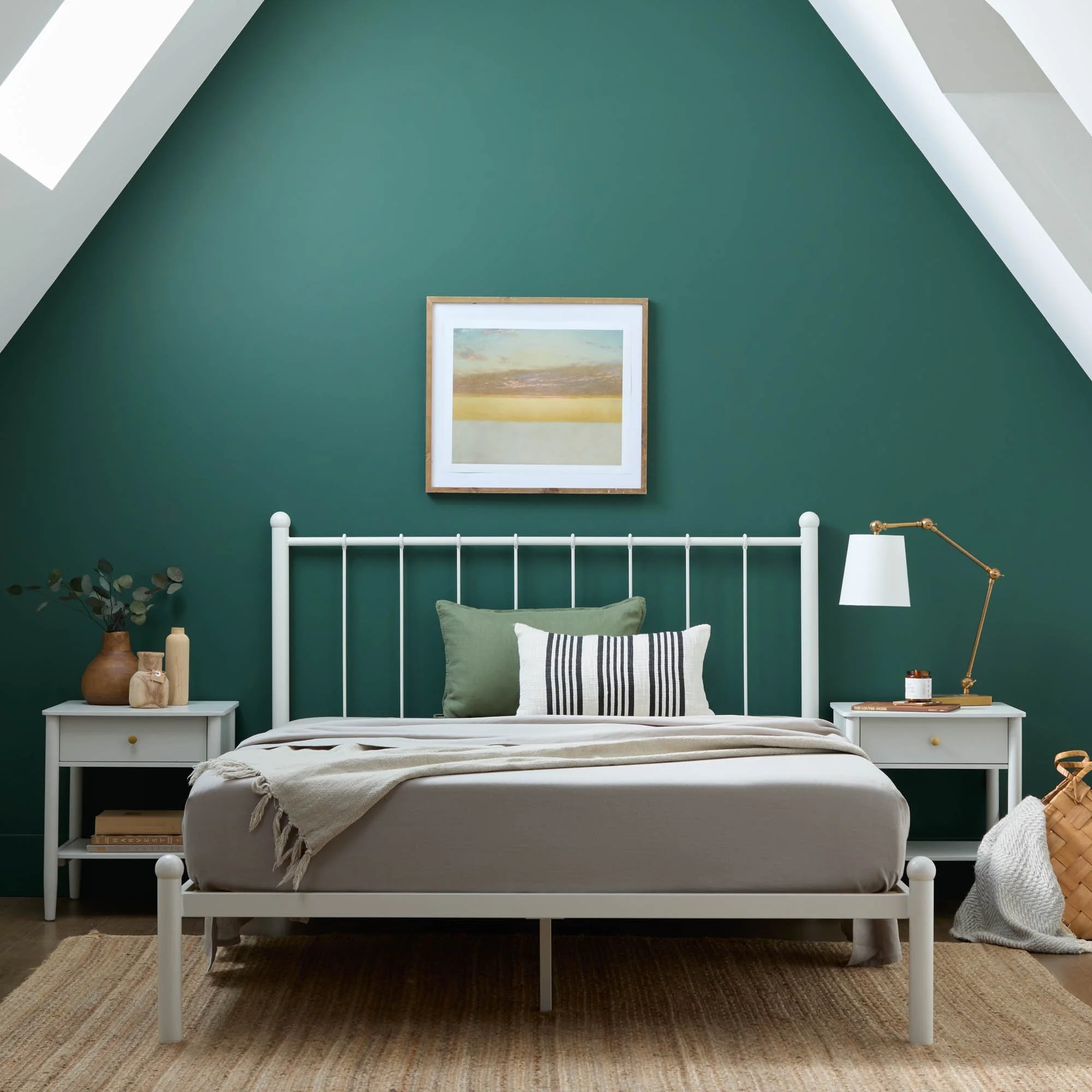 Rest Haven Lancaster Metal Queen Platform Bed, Black