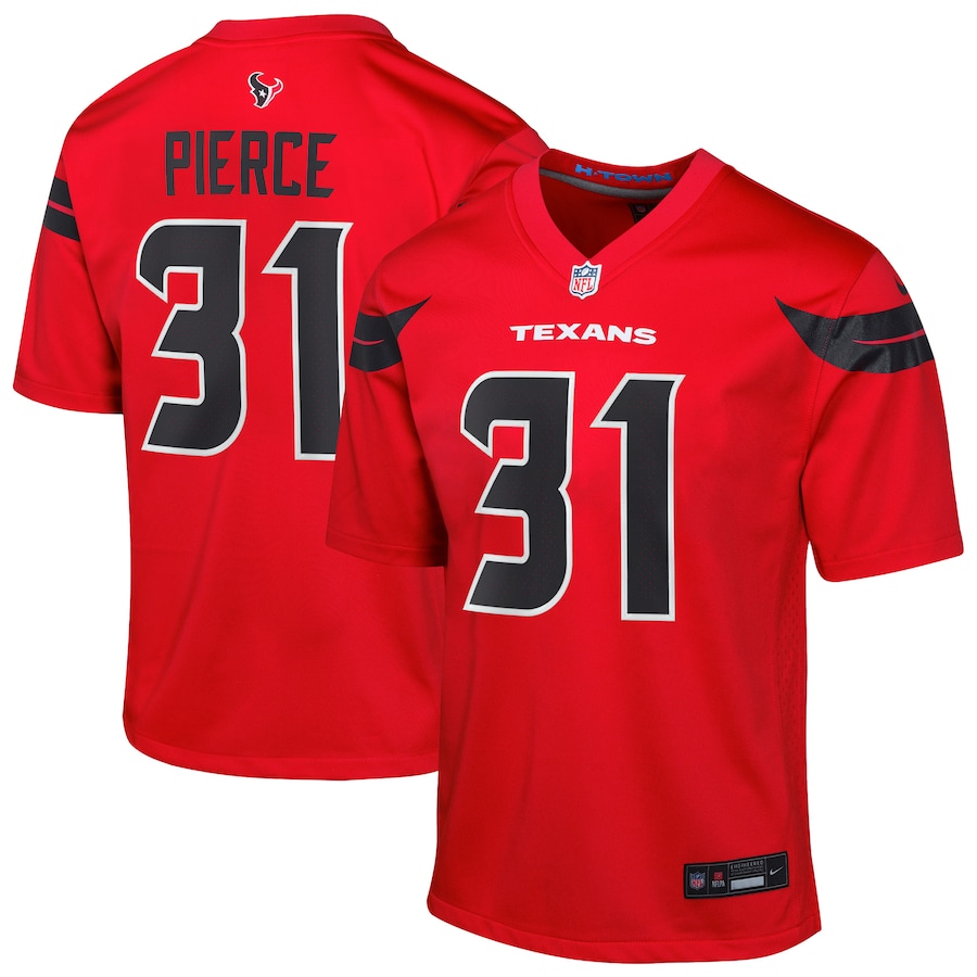 Youth Houston Texans Dameon Pierce Nike Red Game Jersey