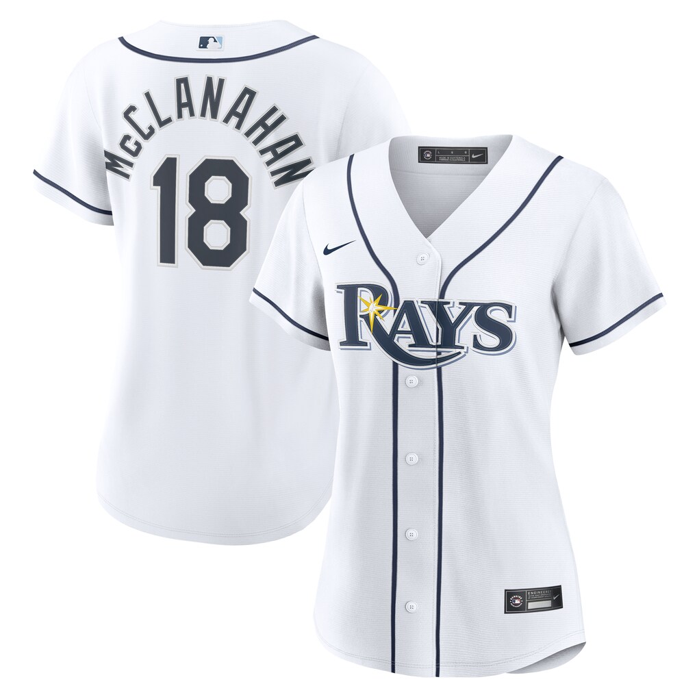 Women's Tampa Bay Rays Shane McClanahan Nike White Home Replica Jersey