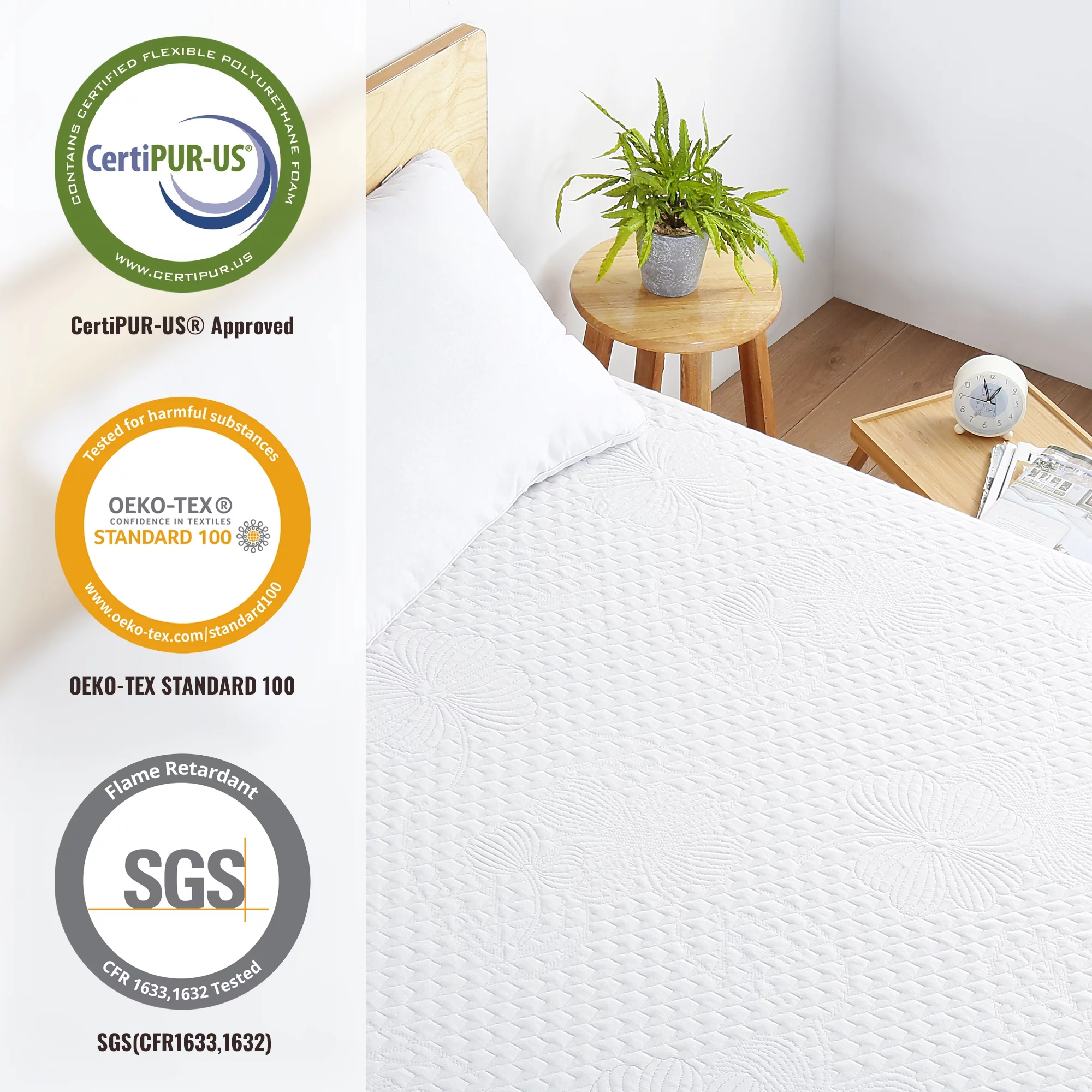 GrandRest 10'' Adult LuxeComfort Gel Memory Foam Mattress, Twin, Blue