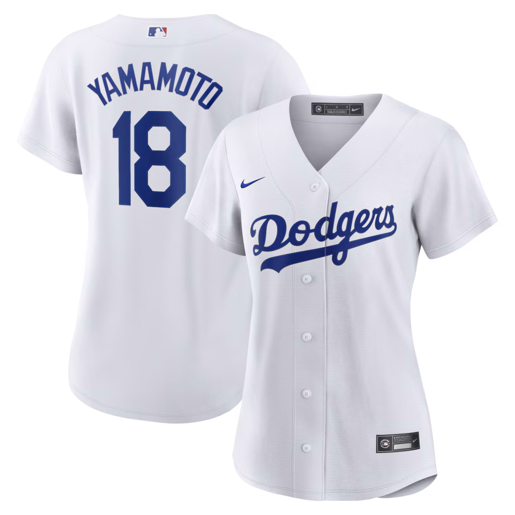 Women's Los Angeles Dodgers Yoshinobu Yamamoto Nike White Replica Jersey