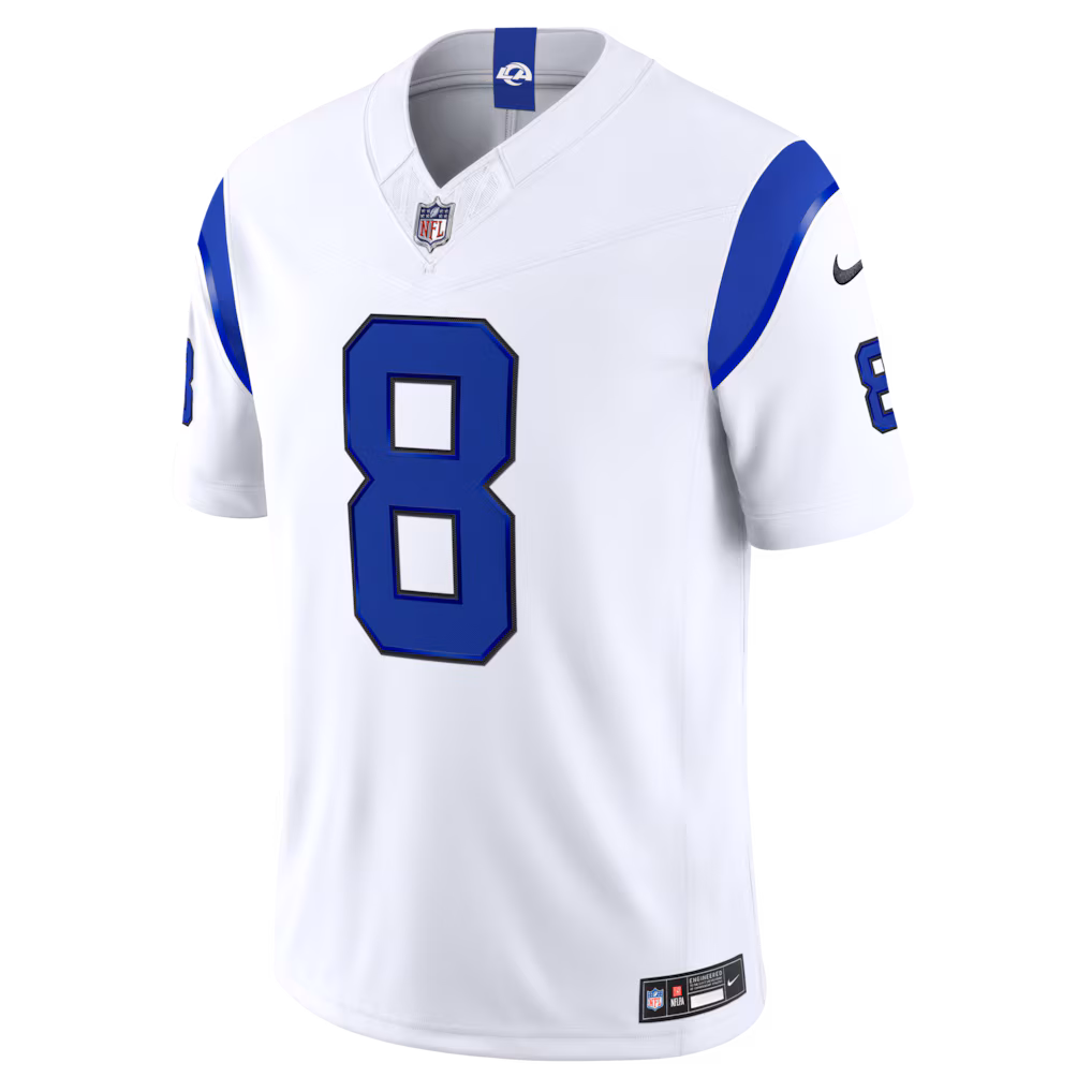 Men's Los Angeles Rams Jared Verse Nike White Alternate Fearsome White Vapor F.U.S.E. Stitched Limited Jersey