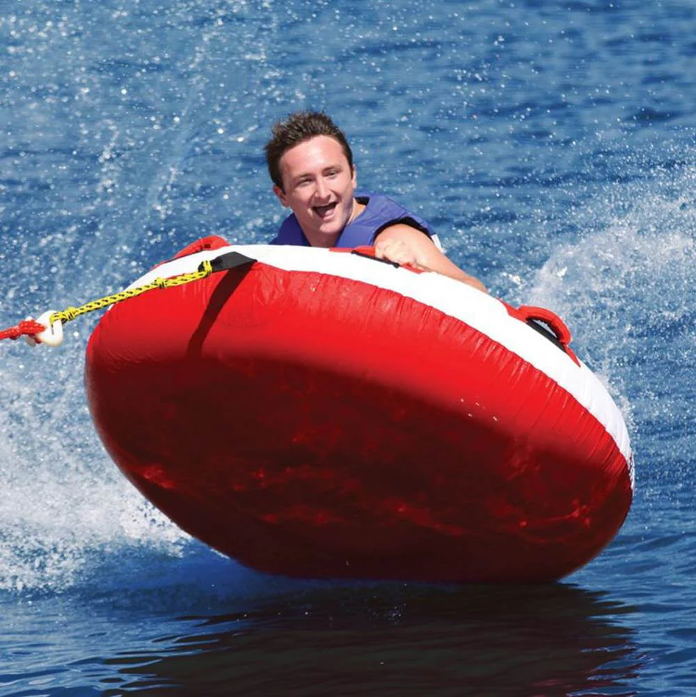 Airhead Hot Shot 2 Inflatable Round Deck Single Rider Towable Tube | AHHS-12