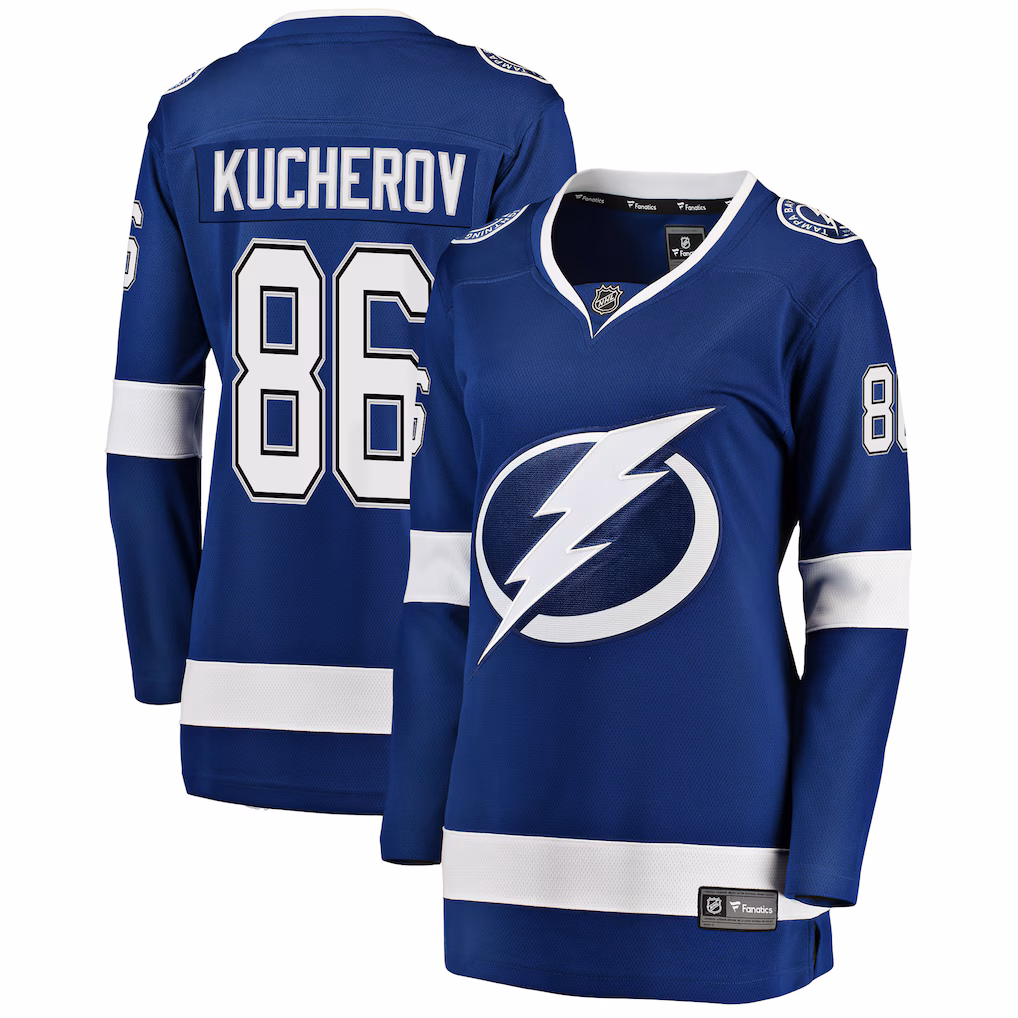 Women's Tampa Bay Lightning Nikita Kucherov Fanatics Blue Home Breakaway Jersey
