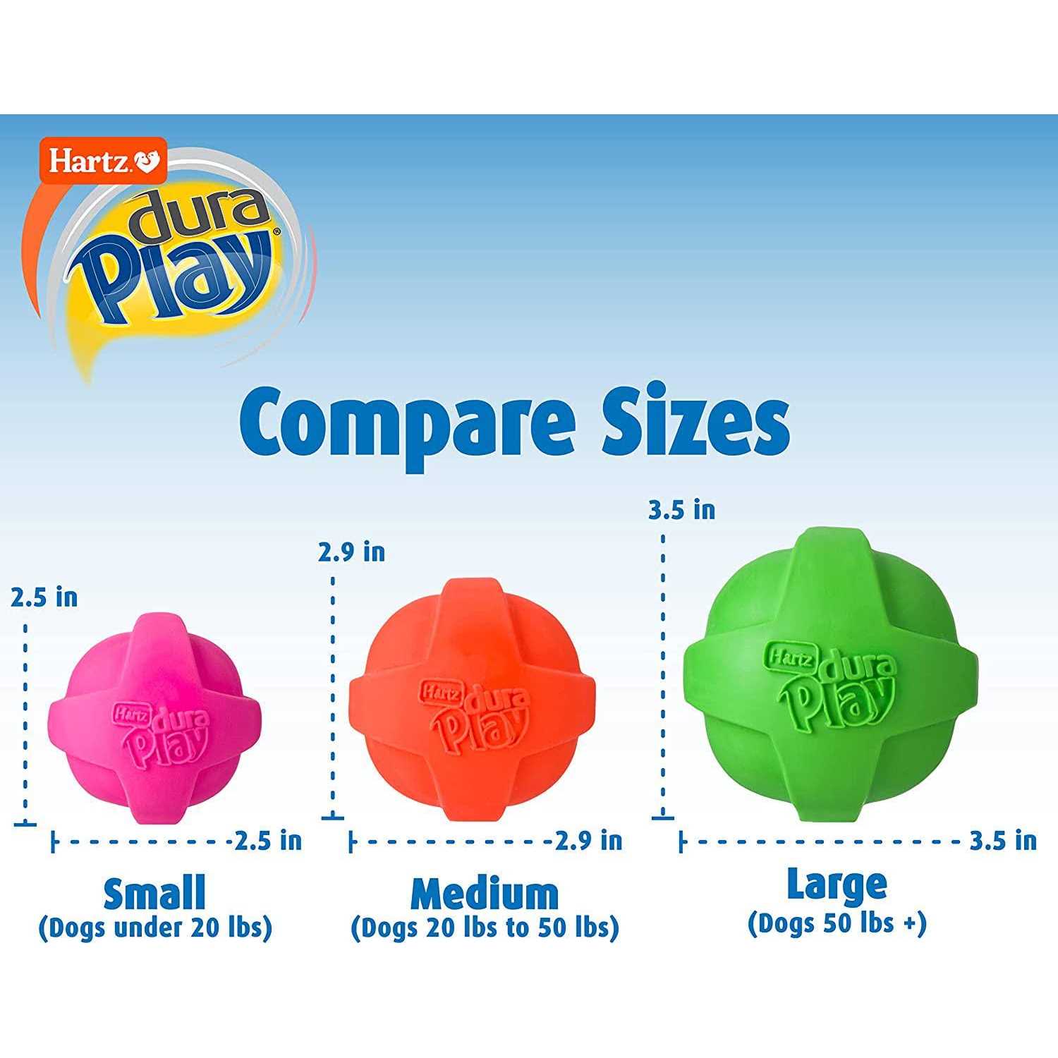 Hartz Dura Play Ball Squeaky Latex Dog Toy