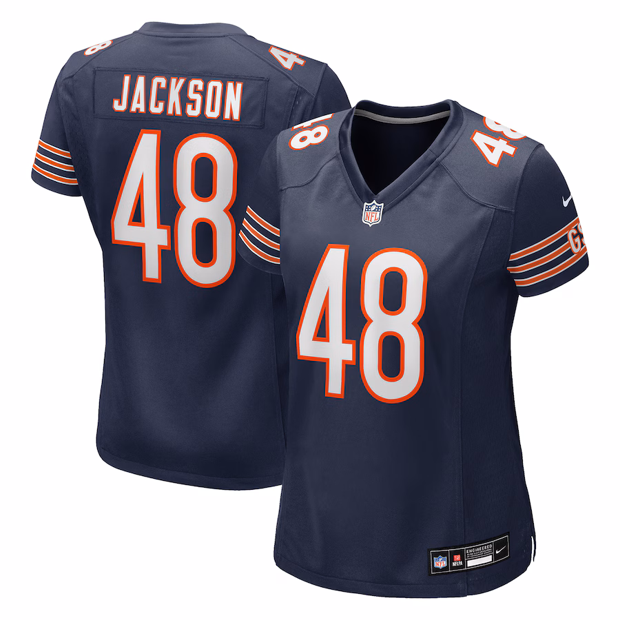 Women's Chicago Bears D'Marco Jackson Nike Navy Team Game Jersey