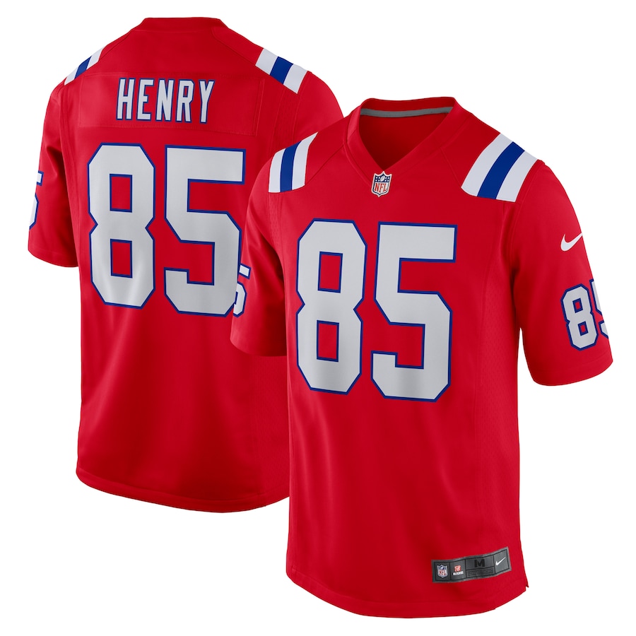 Men's New England Patriots Hunter Henry Nike Red Game Alternate Jersey