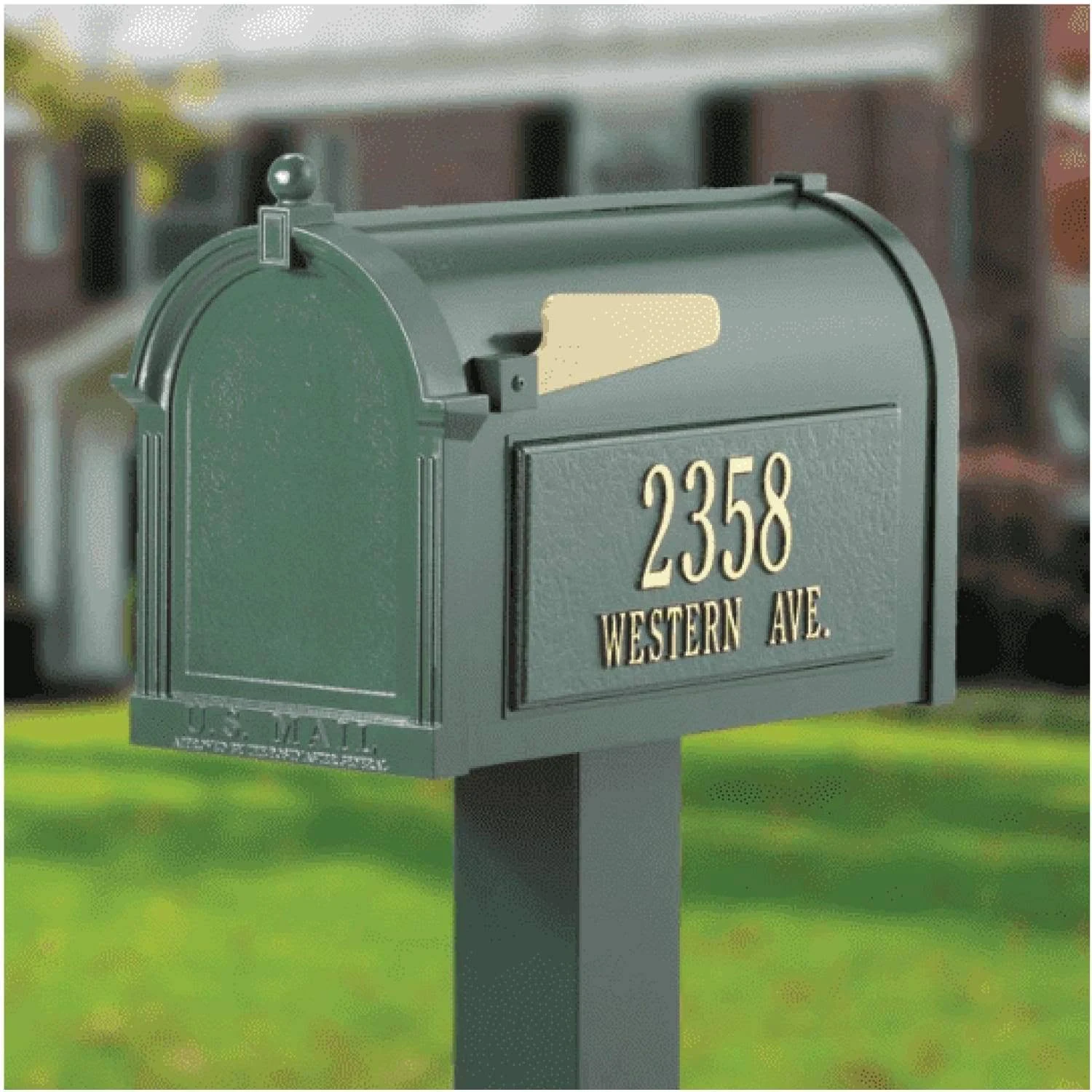Whitehall 16311 Premium Mailbox Package, Black