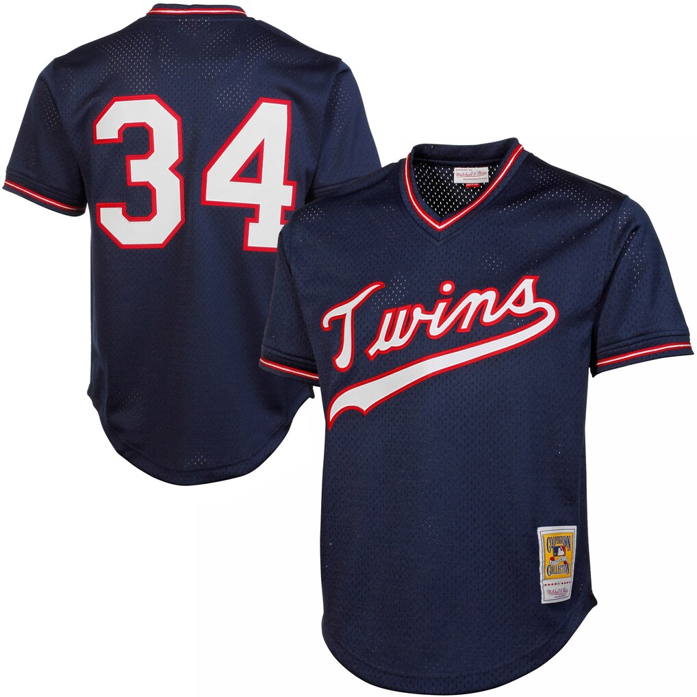 Men's Minnesota Twins Kirby Puckett Mitchell & Ness Navy Authentic Batting Practice Jersey
