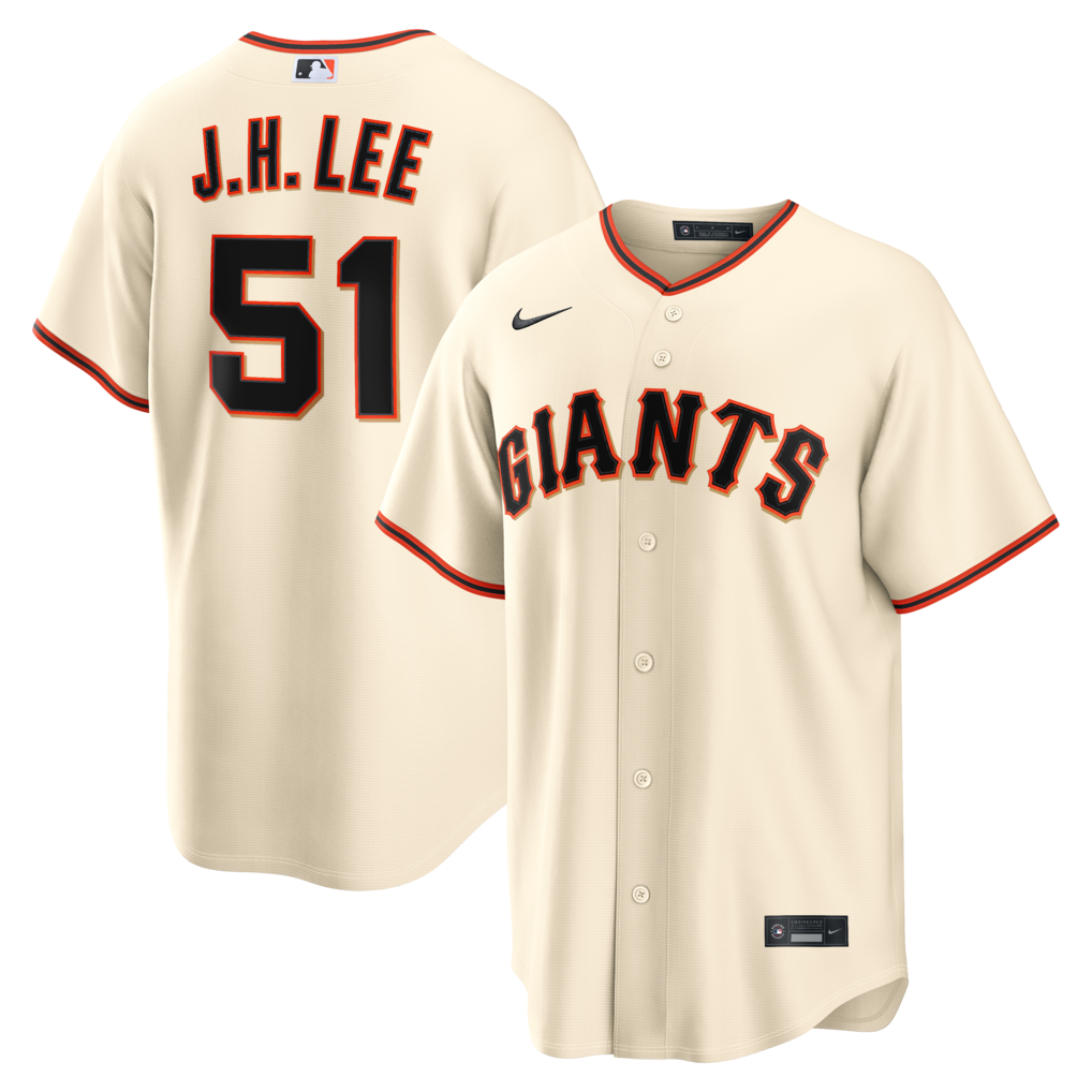 Men's San Francisco Giants Jung Hoo Lee Nike Cream Home Replica Jersey