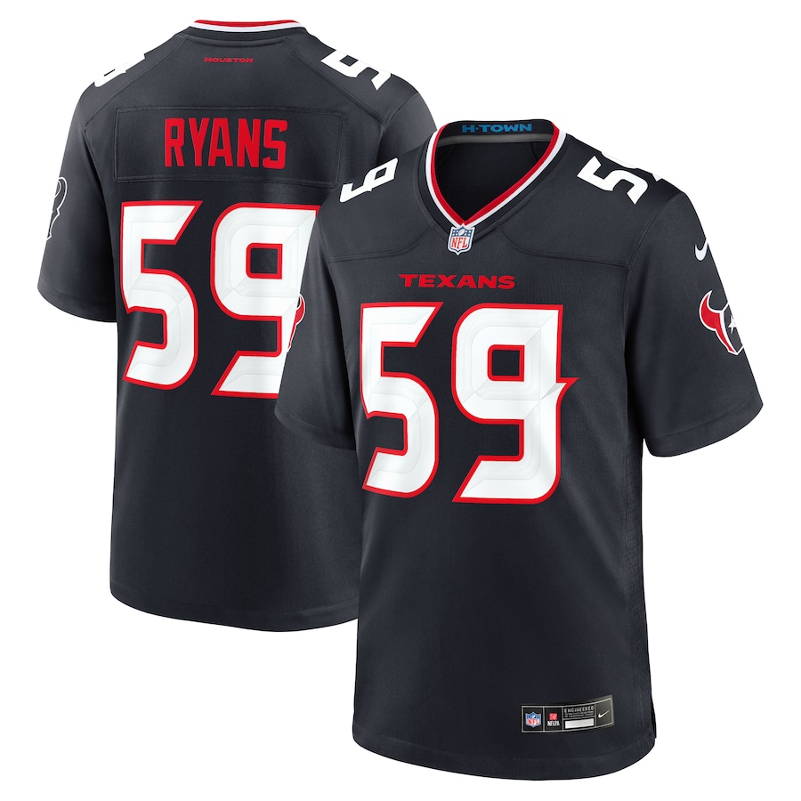 Men's Houston Texans DeMeco Ryans Nike Navy Team Retired Game Jersey