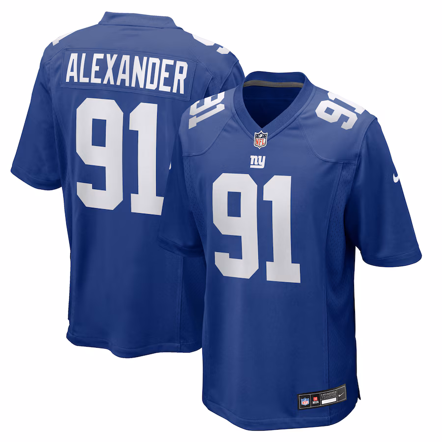 Men's New York Giants Darius Alexander Nike Royal Team Game Jersey