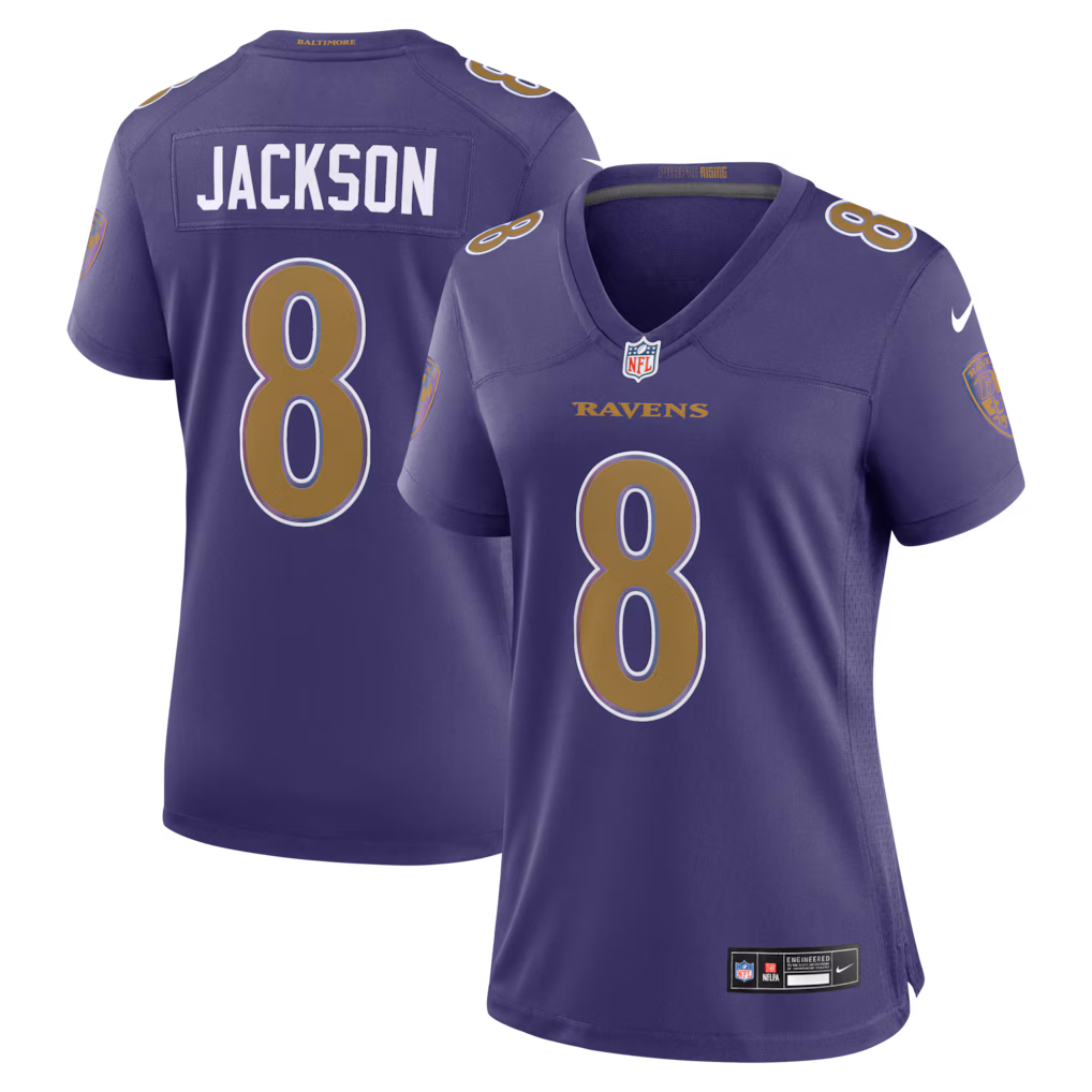 Women's Baltimore Ravens Lamar Jackson Nike Purple Alternate Game Jersey