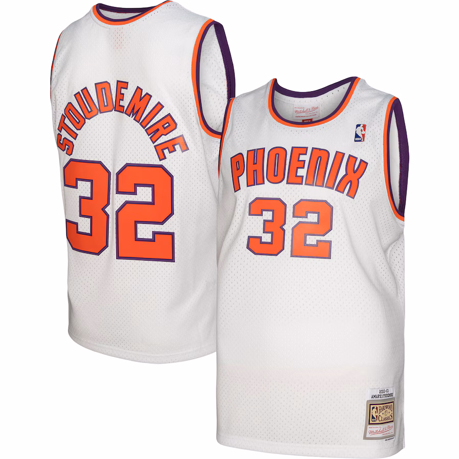 Men's Phoenix Suns Amar'e Stoudemire Mitchell & Ness White 2002/03 Hardwood Classics Swingman Jersey