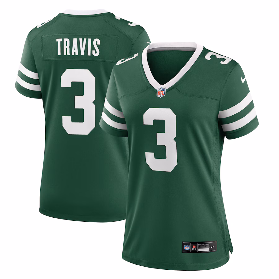 Women's New York Jets Jordan Travis Nike Legacy Green Game Jersey