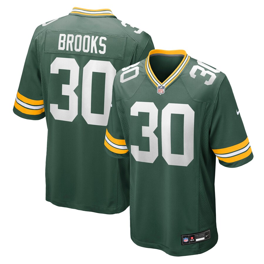 Men's Green Bay Packers Chris Brooks Nike Green Team Game Jersey
