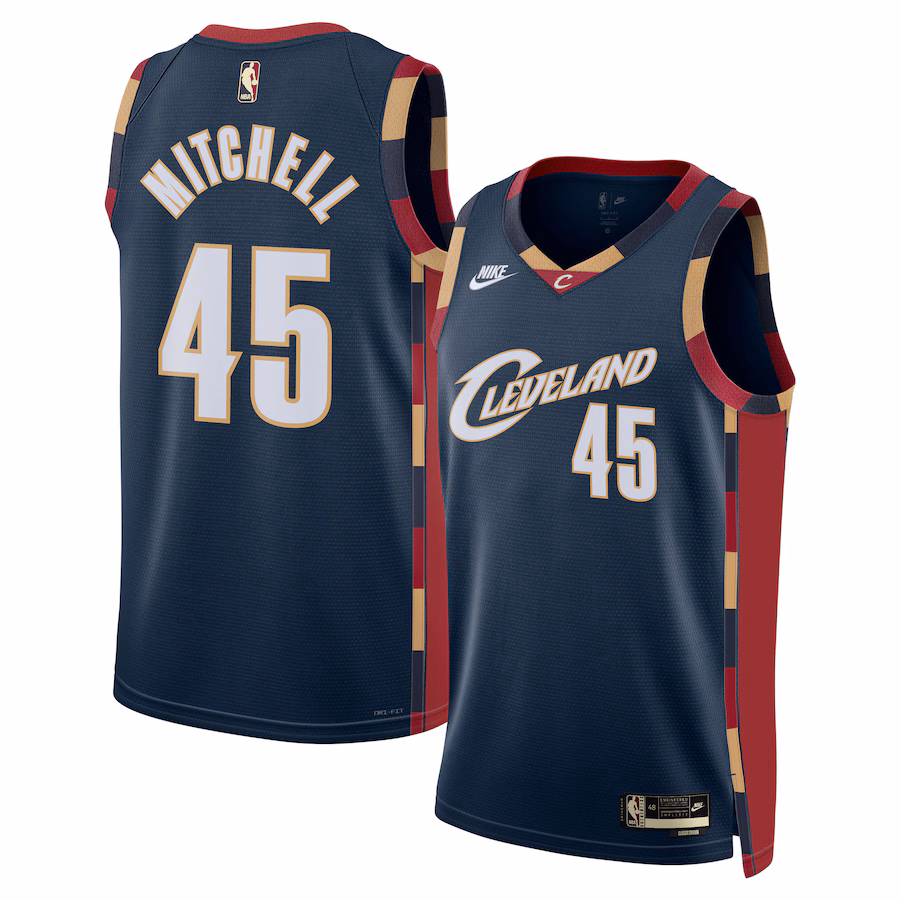 Unisex Cleveland Cavaliers Donovan Mitchell Nike Navy Swingman Jersey - Classic Edition