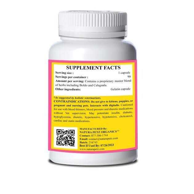 Natura Petz Organics PANCREA RIGHTIS MAX Support* Capsules Pancreas Inflammation & Flow Support Dogs Cats*