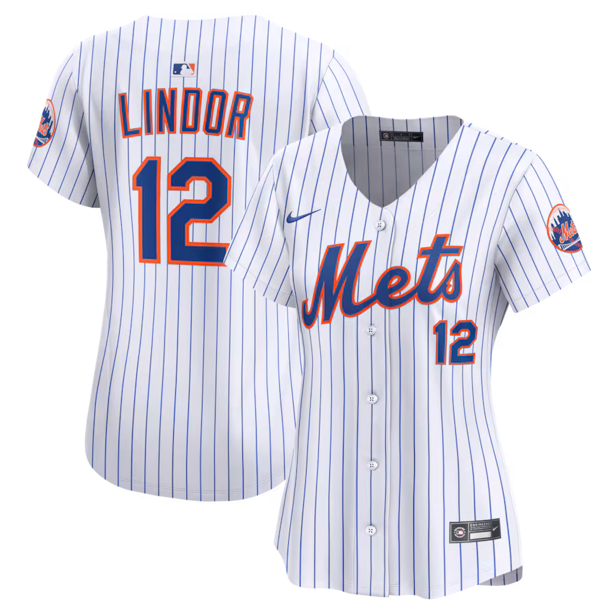 Women's New York Mets Francisco Lindor Nike White Home Limited Jersey