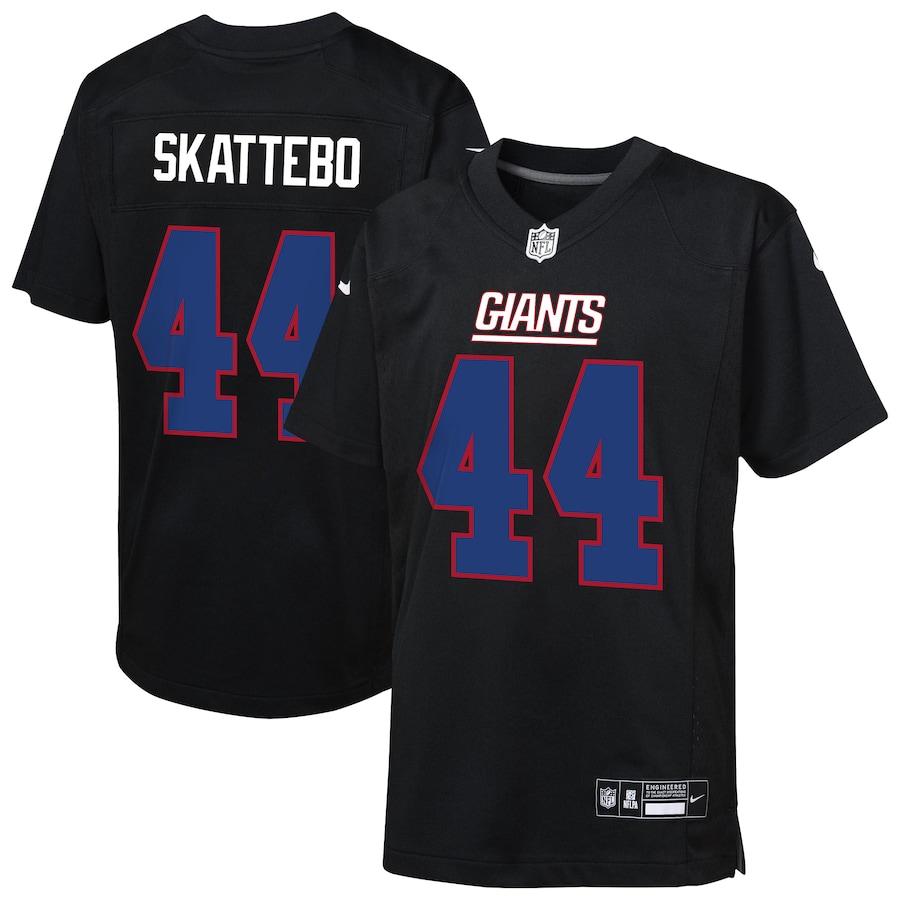 Youth New York Giants Cam Skattebo Nike Carbon Black Fashion Game Jersey