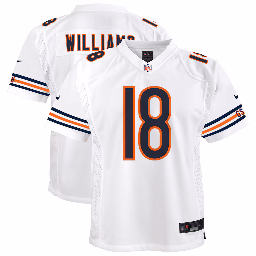 Youth Chicago Bears Caleb Williams Nike White Game Jersey