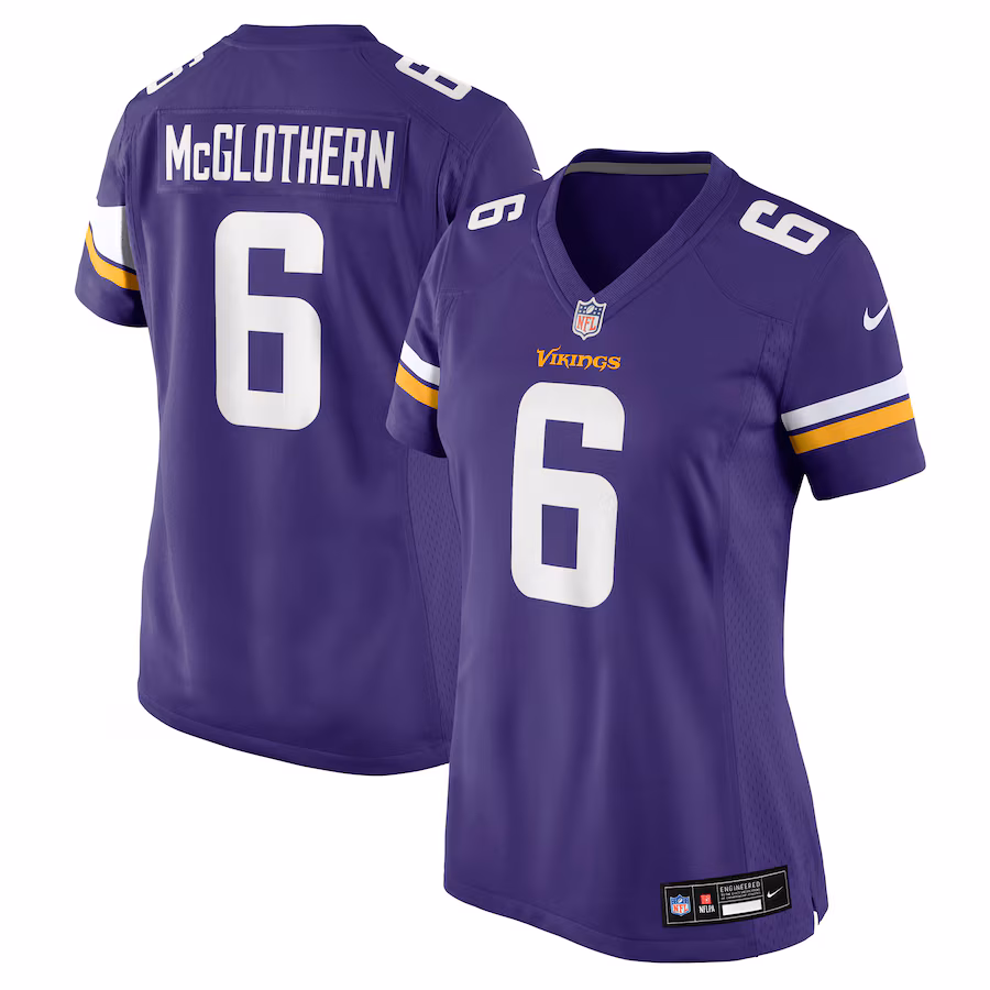Women's Minnesota Vikings Dwight McGlothern Nike Purple Team Game Jersey