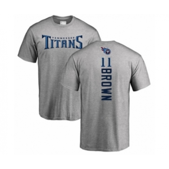Football Tennessee Titans #11 A.J. Brown Ash Backer T-Shirt