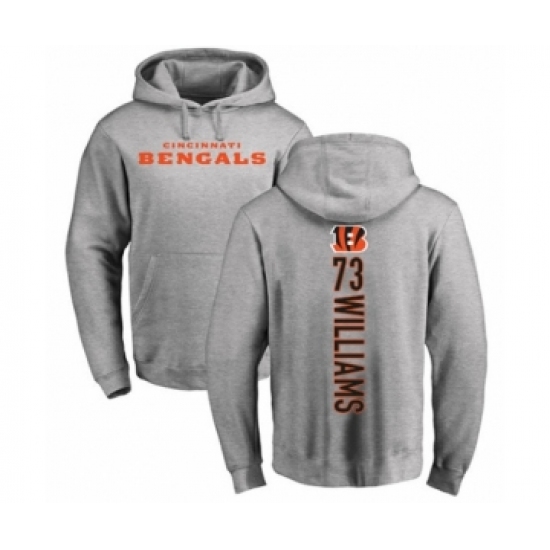 Football Cincinnati Bengals #73 Jonah Williams Ash Backer Pullover Hoodie