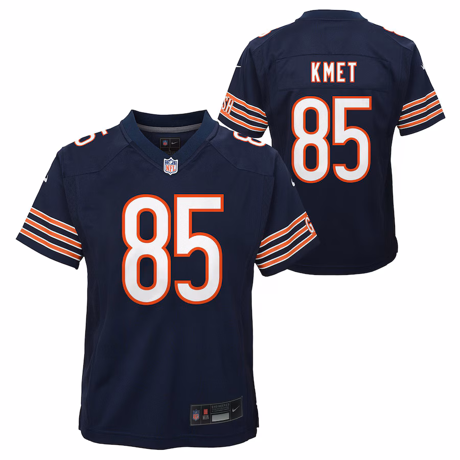 Youth Chicago Bears Cole Kmet Nike Navy Team Game Jersey