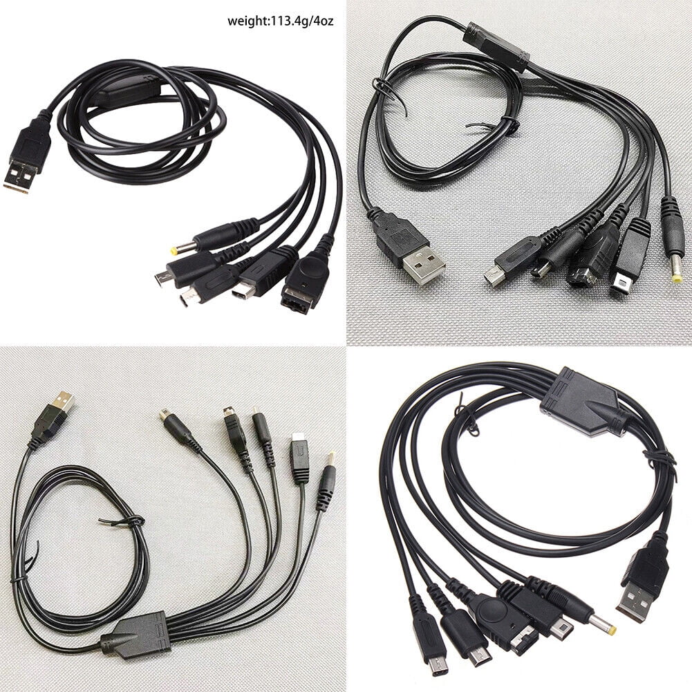 US 2-4Pc 5-in-1 USB Cable Nintendo 3DS, GBA SP, DS, DS Lite, DSi, 3DS XL, 2DS XL - Curated Treasures Market