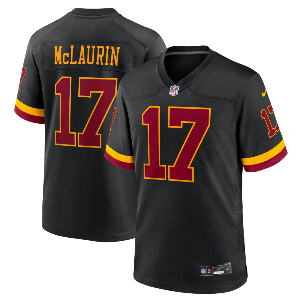 Men's Washington Commanders Terry McLaurin Nike Black Hail Raiser Alternate Game Jersey