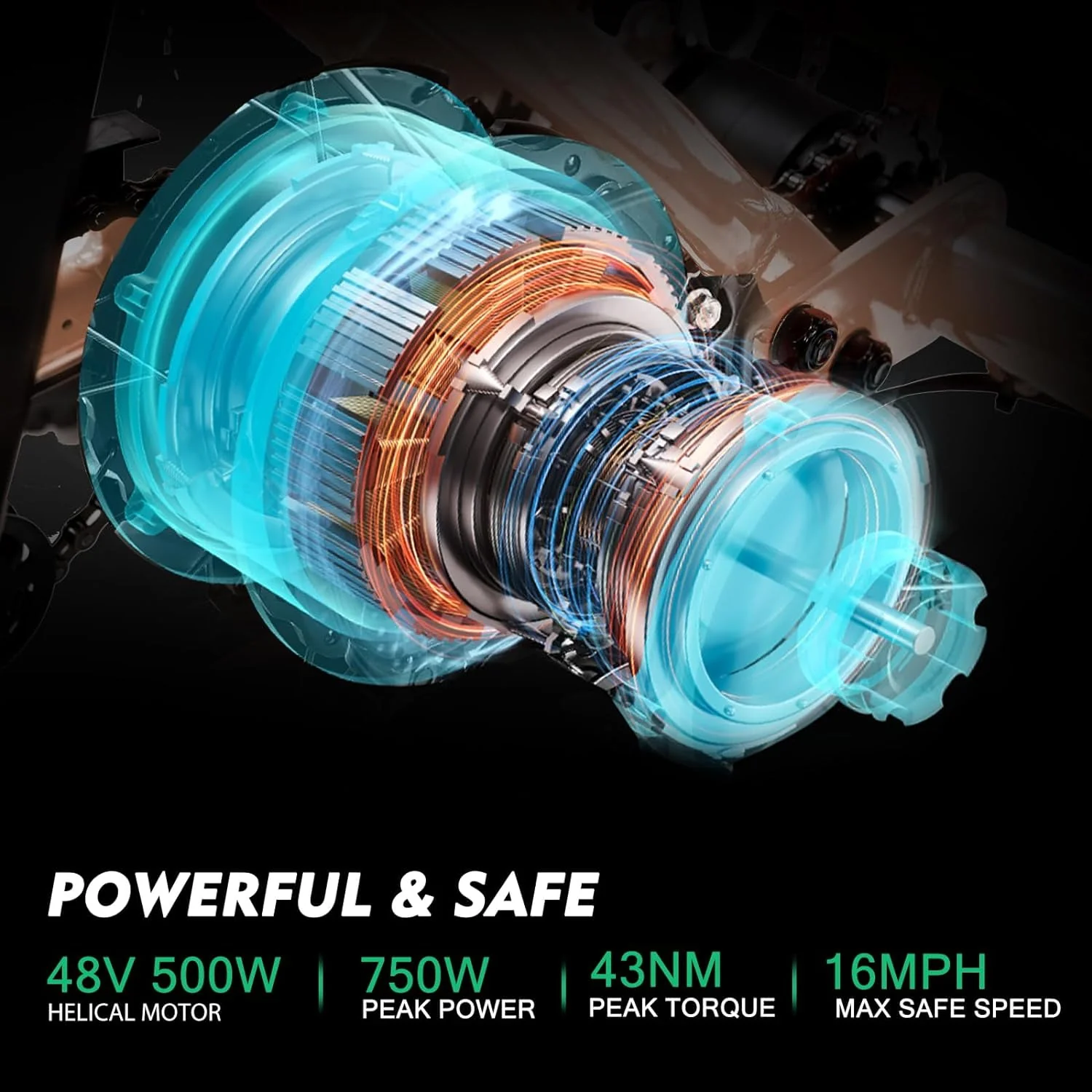 Mooncool 24 26 3 Wheel Electric Tricycle for Adults, 350W 36V 7 Speeds Motorized Electric Trike Three Wheel Electric Bikes Bicycle with Large Basket for Women Men