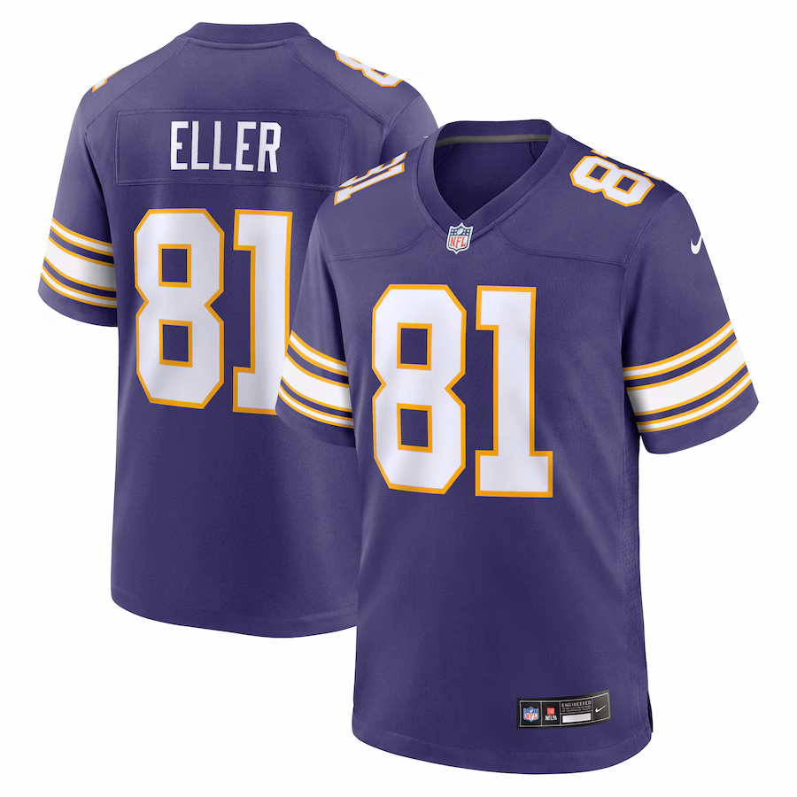 Men's Minnesota Vikings Carl Eller Nike Purple Retired Player Alternate Game Jersey