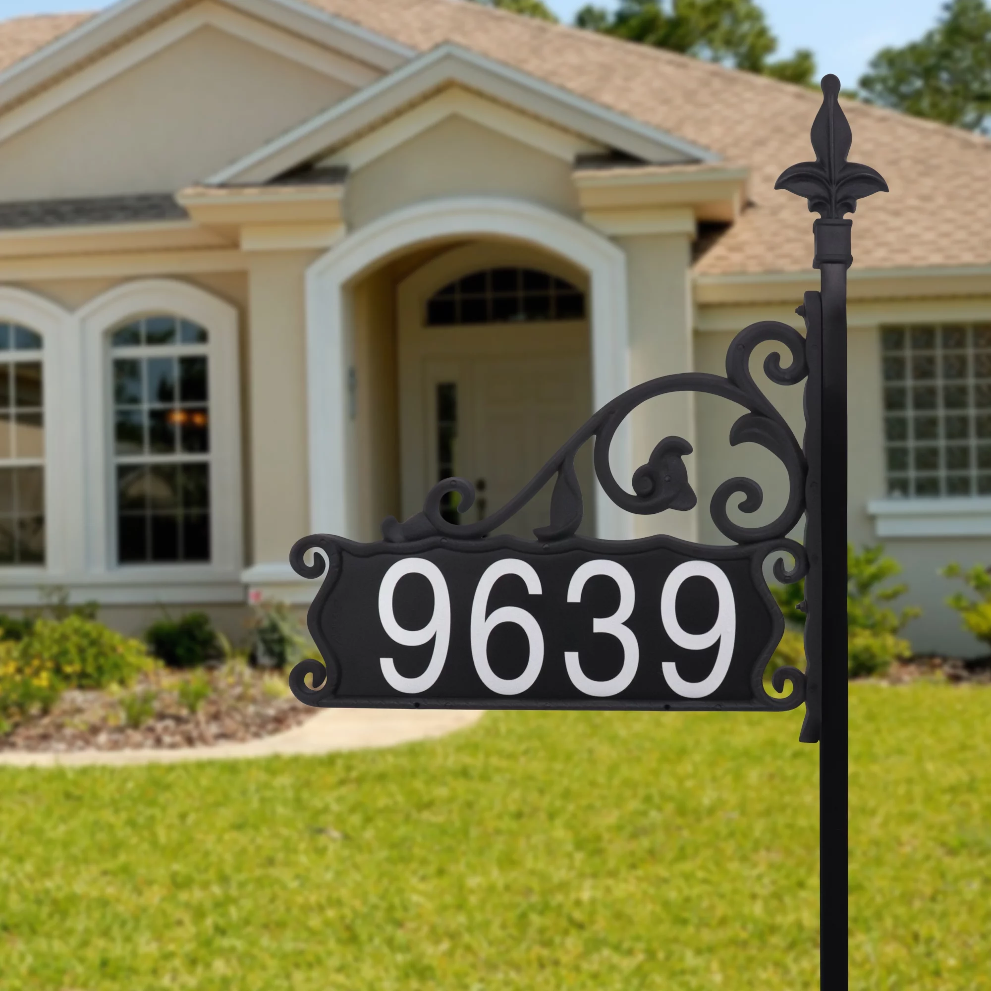 Address America USA Handcrafted, Double-Sided Reflective Boardwalk Address Sign - 58