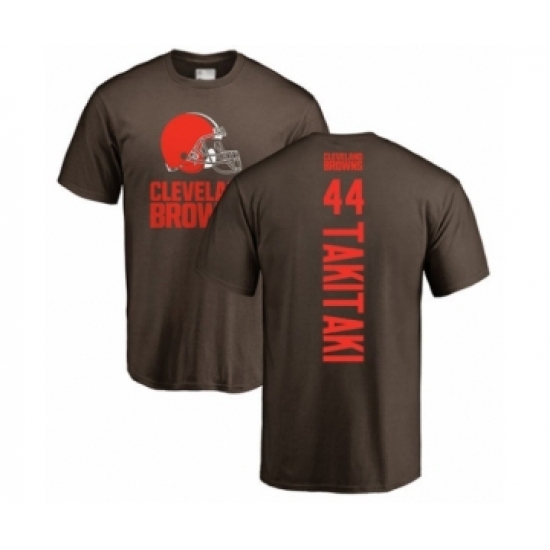 Football Cleveland Browns #44 Sione Takitaki Brown Backer T-Shirt