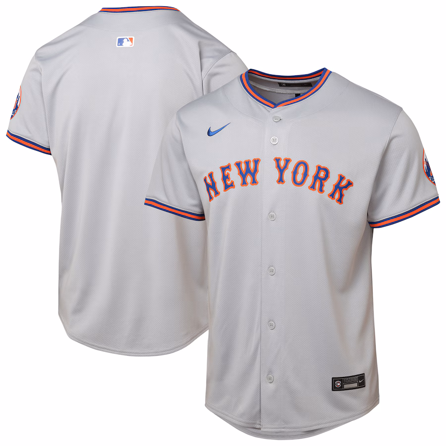 Youth New York Mets Gray Road Limited Jersey