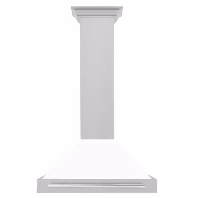 30 in. 400 CFM Ducted Vent Wall Mount Range Hood with White Matte Shell in Fingerprint Resistant Stainless Steel