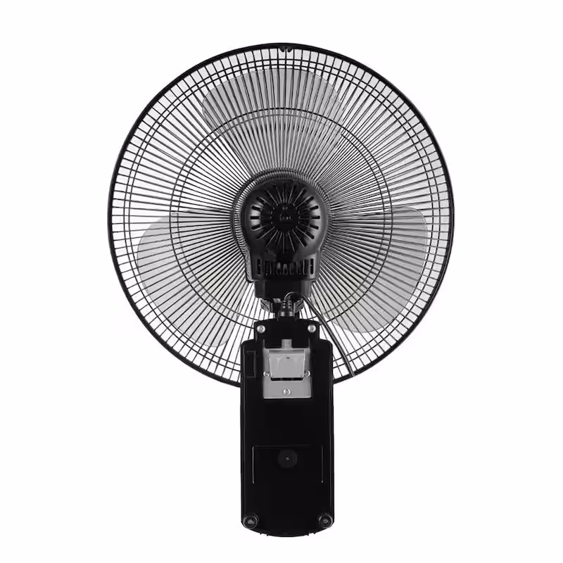 16 in. 3 Fan Speeds Wall Fan in Black with 3 Wind Modes, Timer, Oscillation and Remote Control