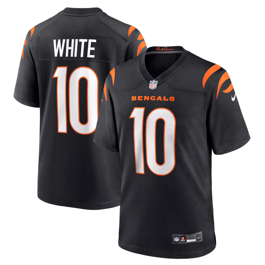 Men's Cincinnati Bengals Mike White Nike Black Team Game Jersey