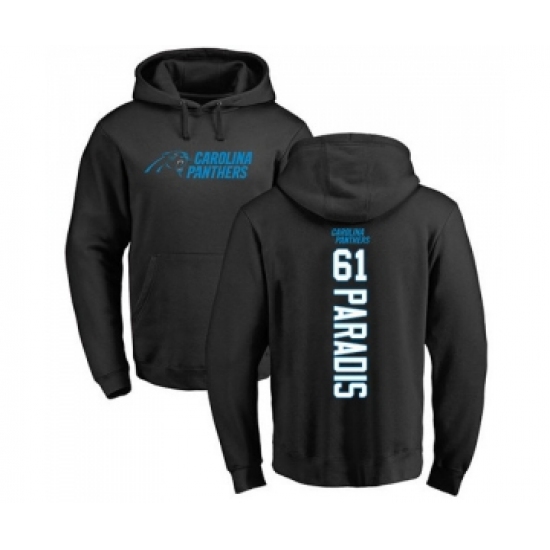 Football Carolina Panthers #61 Matt Paradis Black Backer Pullover Hoodie