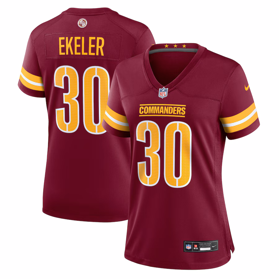 Women's Washington Commanders Austin Ekeler Nike Burgundy Team Game Jersey