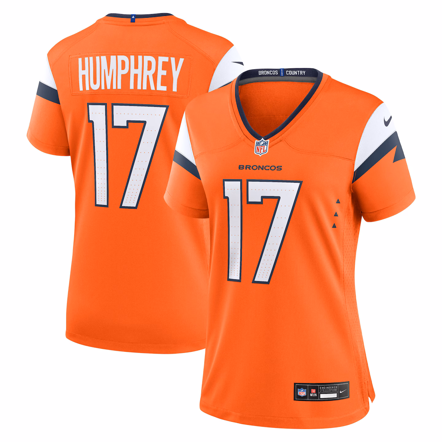 Women's Denver Broncos Lil'Jordan Humphrey Nike Orange Team Game Jersey