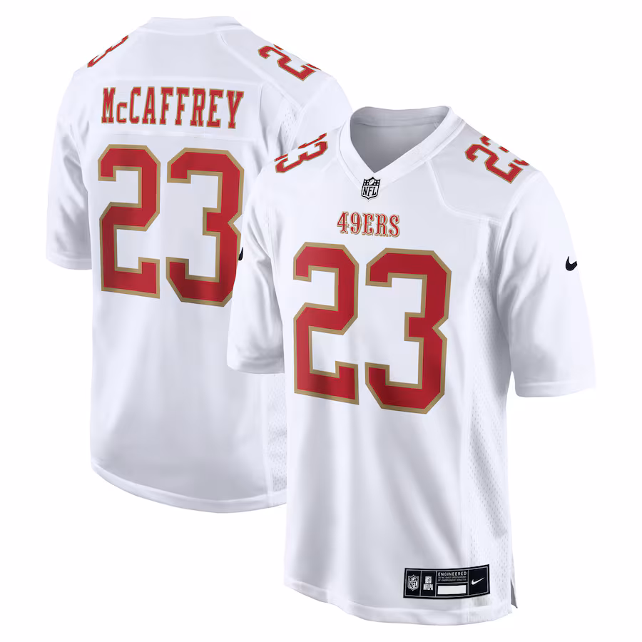 Men's San Francisco 49ers Christian McCaffrey Nike White Fashion Game Jersey