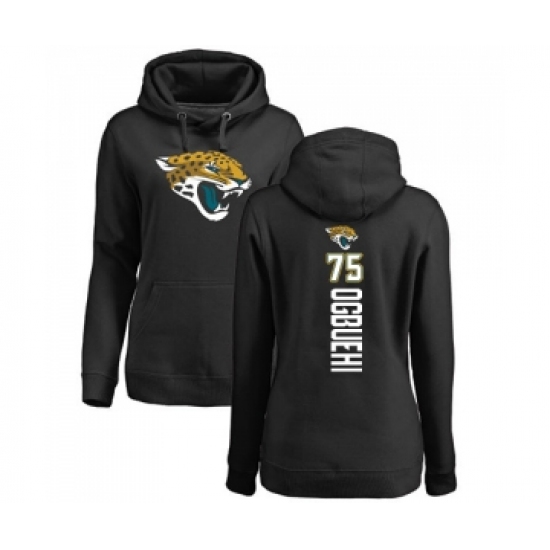 Football Women's Jacksonville Jaguars #75 Cedric Ogbuehi Black Backer Pullover Hoodie