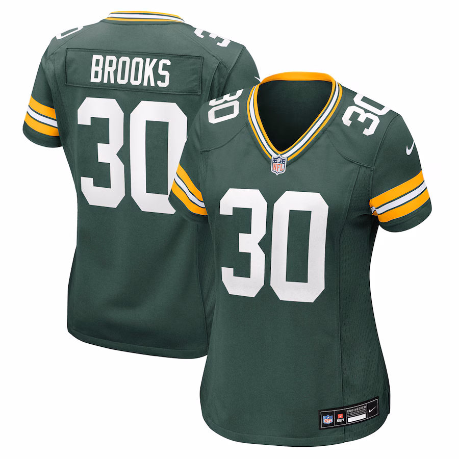 Women's Green Bay Packers Chris Brooks Nike Green Team Game Jersey