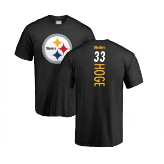 Football Pittsburgh Steelers #33 Merril Hoge Black Backer T-Shirt