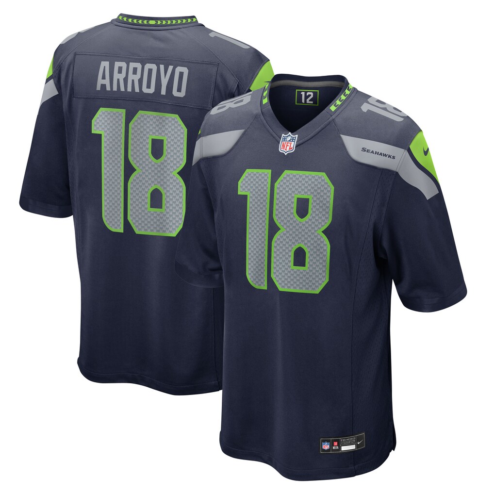 Men's Seattle Seahawks Elijah Arroyo Nike College Navy Team Game Jersey